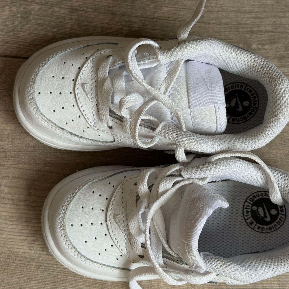 Nike Air Force 1 TD White Toddler White Low Top Size 7C Triple White - Picture 2 of 6